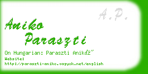 aniko paraszti business card